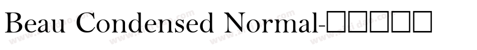 Beau Condensed Normal字体转换